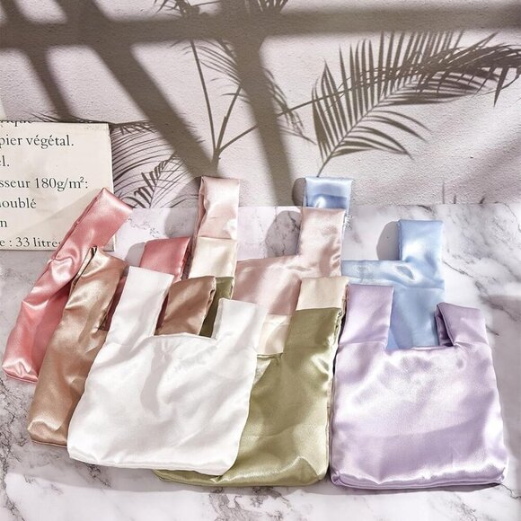 Clutch Handbag Satin Mini Purse Small Wristlet for Wedding Party Formal Use - Picture 2 of 6